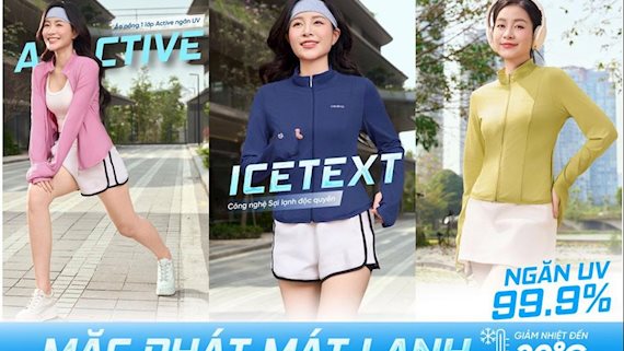 Giảm nhiệt đến 20 độ C với Áo chống nắng sợi lạnh Cardina