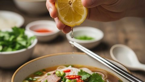 Điều gì xảy ra khi vắt chanh vào phở bò?